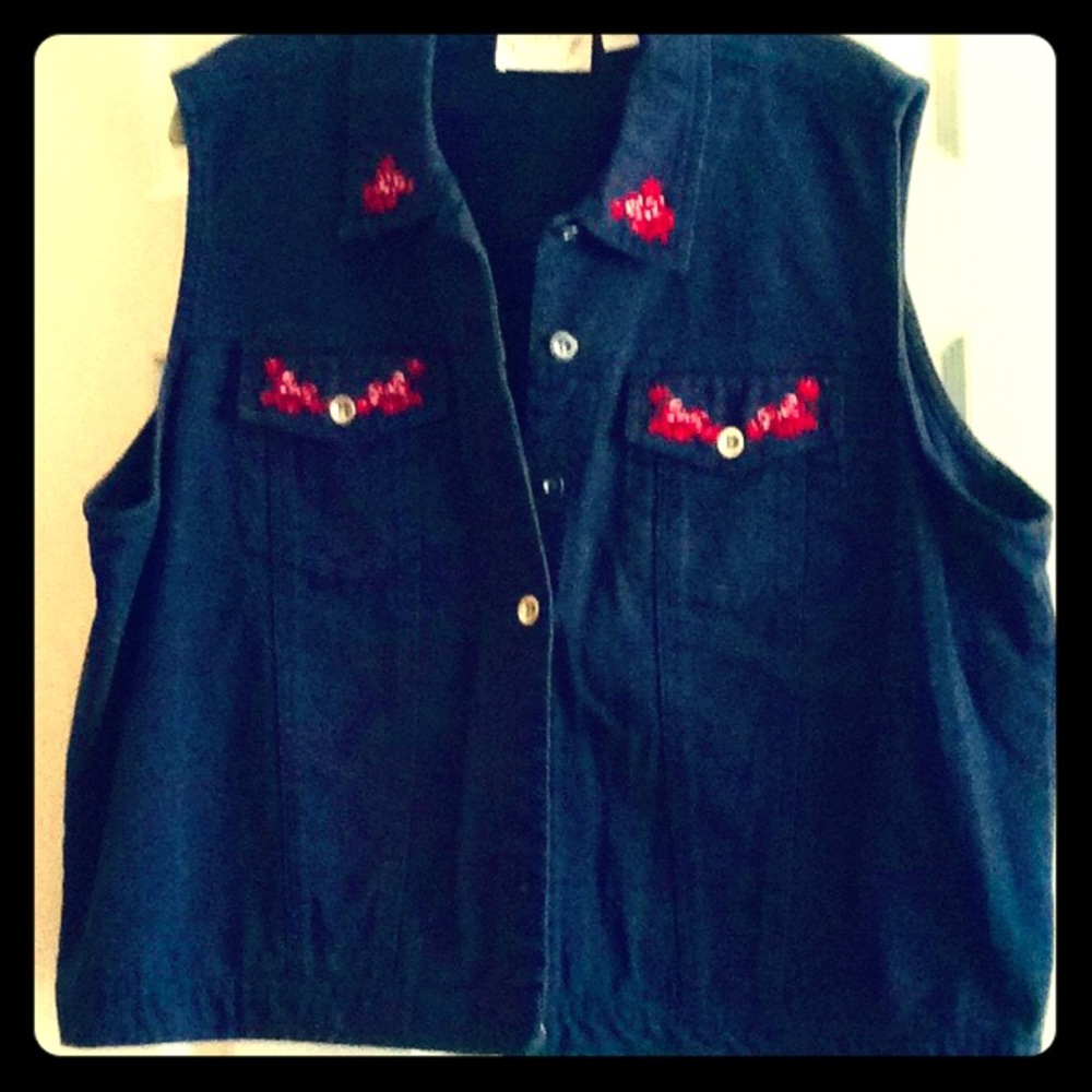 Ladies Jean Jacket Vest